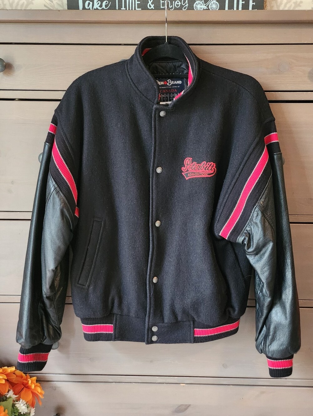 VINTAGE Peterbilt Edmonton Varsity Bomber Jacket
